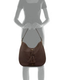 james street mason leather hobo bag, barrel brown
