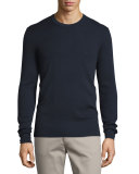 Interlock Long-Sleeve Cashmere Sweater, Midnight