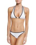 Piqué Bikini Swim Top