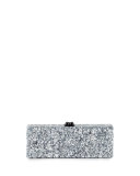 Flavia Confetti Acrylic Clutch Bag, Silver