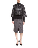 Woven Leather & Flannel Jacket, Flannel