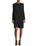 Long-Sleeve A-line Dress, Plus Size