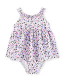 Floral Ruffle One-Piece Swim Dress, Multicolor, Size 12-24 Months