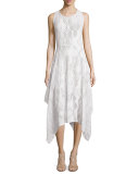 Sleeveless Crochet Hanky-Hem Dress