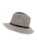 Wool Felt Floppy Brim Fedora, Oxford Gray