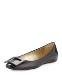 Gommette Patent Buckle Ballet Flat