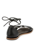 Monili Ankle-Wrap Sandal, Black