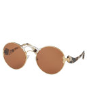 Monochromatic Round Sunglasses