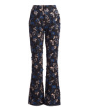 Embellished Floral-Lace Trousers
