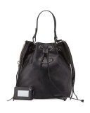 Papier Plate Side-Zip Bucket Bag