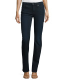 Kimmie Straight-Leg Jeans, Blue Black River