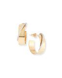 Small Vanity Expose 14K Gold & Diamond Huggie Hoop Earrings