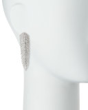 18K White Gold & Diamond Feather Drop Earrings