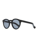 Leonard II Round Sunglasses, Black