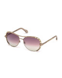 Studded Metal Aviators, Bronze
