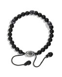 Spiritual Beads Skull Bracelet with Black Onyx