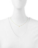 J Initial Pendant Necklace with Diamond