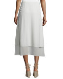 Washable Layered-Hem Skirt