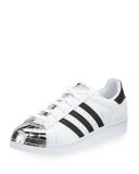 Superstar Metal-Toe Fashion Sneaker, White/Black/Silver