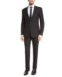 Anthony Wide-Pinstripe Wool Suit, Medium Gray