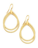 Cairo 18k Medium Gold Tiered Hoop Earrings