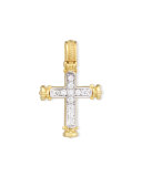 Flamenco 18K Pavé Diamond Cross Pendant