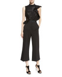Sequin Sleeveless Wide-Leg Jumpsuit