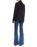 Double-Breasted Wool Pea Coat, Navy