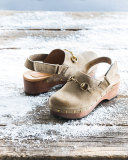 Amstel Studded Suede Clog, Taupe