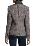 Biker Leather Lapel Dickey, Black