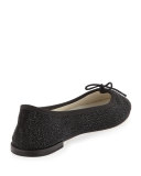 Cendrillon Crystal Ballerina Flat, Black Diamond