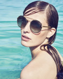Round Brow-Bar Sunglasses