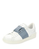 Leather Low-Top Sneaker with Stripe