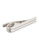 Half-Ridge Rhodium-Plated Tie Bar