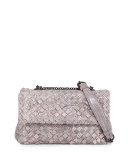 Baby Olimpia Snakeskin Shoulder Bag, Rose Buvard