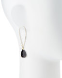 Teardrop Crystal Golden Wire Drop Earrings