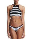 Blair Striped Halter Swim Top
