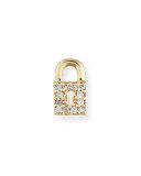 14k Diamond Lock Single Stud Earring