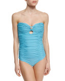 Marilyn Ruched Bandeau One-Piece Swimsuit