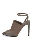 Grace Leather Ankle-Strap Sandal, Driftwood