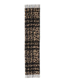 Helene Cashmere-Blend Animal-Print Stole, Camel