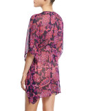 Jacobean Floral Tunic Coverup