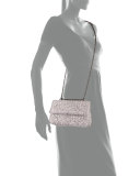 Baby Olimpia Snakeskin Shoulder Bag, Rose Buvard
