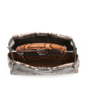 Peekaboo Medium Python Bag, Powder Multi