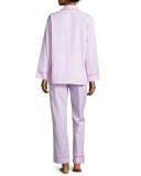 Striped Classic Poplin Pajama Set, Pink