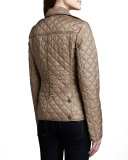 Kencott Quilted Snap-Front Cropped Jacket