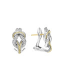 Newport 18K Gold Diamond Knot Earrings