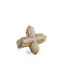 Classic Diamond Pave Cross Ring