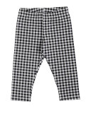 Short-Sleeve Floral Tee w/ Gingham Leggings, Black/White, Size 3-7
