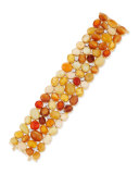 18K Yellow Gold Opal Cluster Bracelet with Diamonds